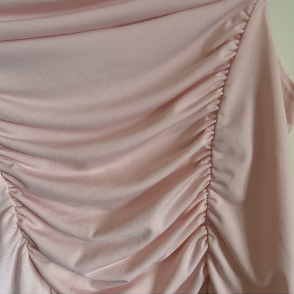 Pink Ruched Off-Shoulder Top - Picture 4 of 4